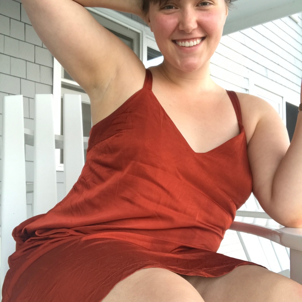 Universal Standard Rust Slip Dress